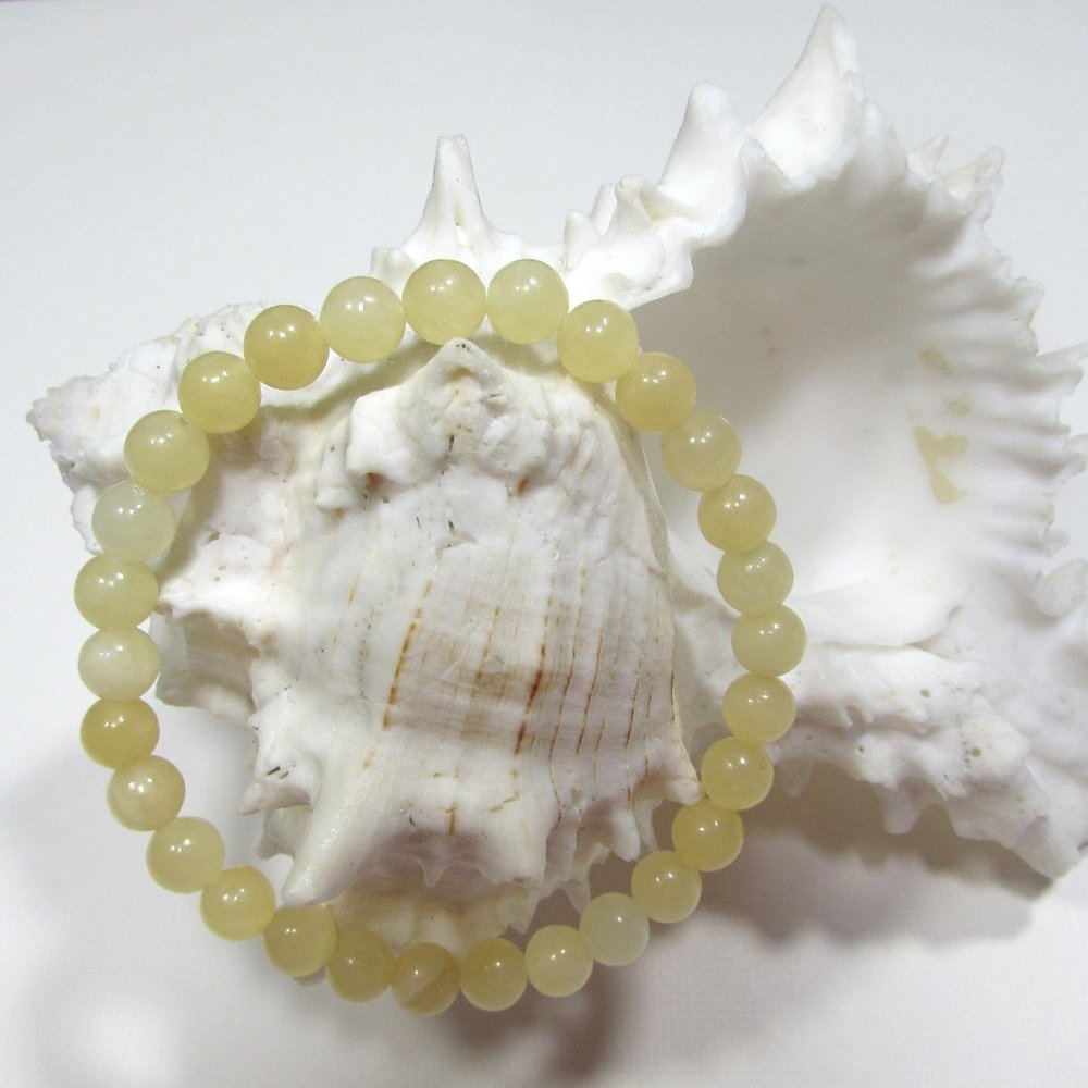 Natural Yellow Jade Gemstone Bracelet